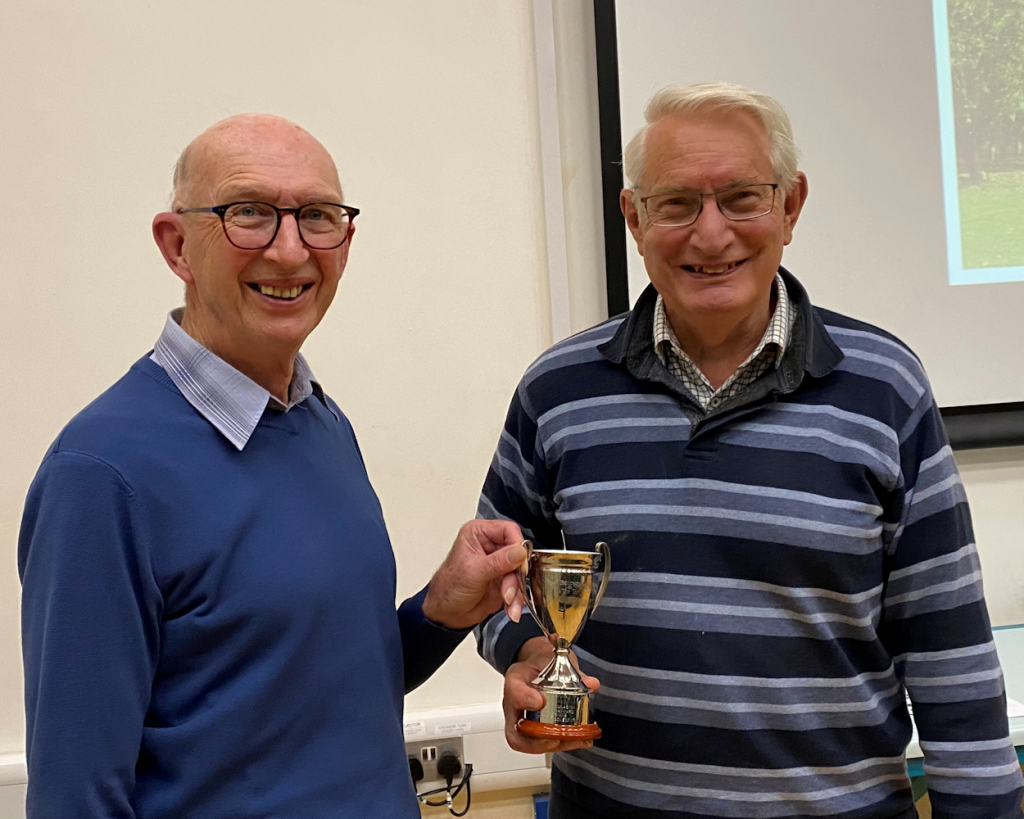 Tony Chivers is awarded Tony Grice Trophy